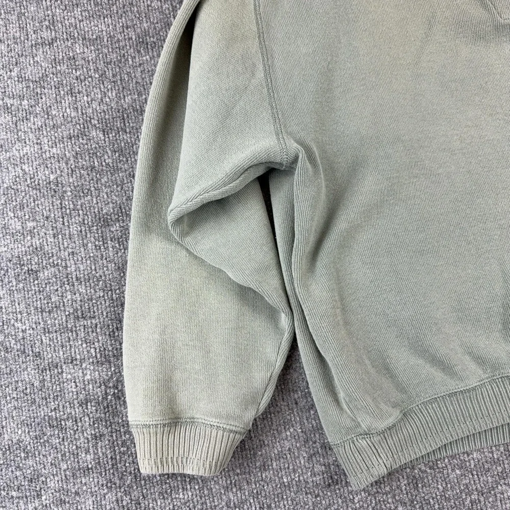 Tommy Bahama Sweater Mens Medium Green 1/4 Zip Mock Neck Cotton Knit Pullover